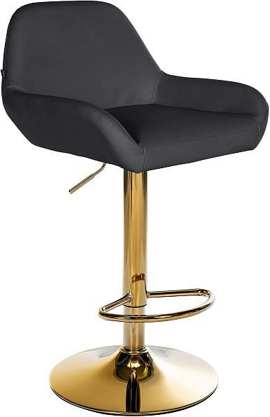 CLP Barhocker Braga Gold Kunstleder, schwarz, 325365