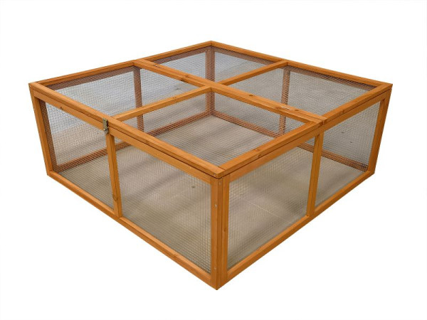 Metra Hasen Kaninchen Freigehege "natur" 120 x 120 x 48,5 cm, 10952