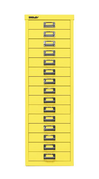 Bisley MultiDrawer, 39er Serie, DIN A4, 15 Schubladen, zinkgelb, L3915641