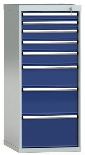 KLW Schubladenschrank 1150 x 572 x 750 mm H x B x T, Einbaumaß: 1225 mm, Einteilung: 27x36 Einheiten, VU / 200 kg, SEB1325-08UP-001