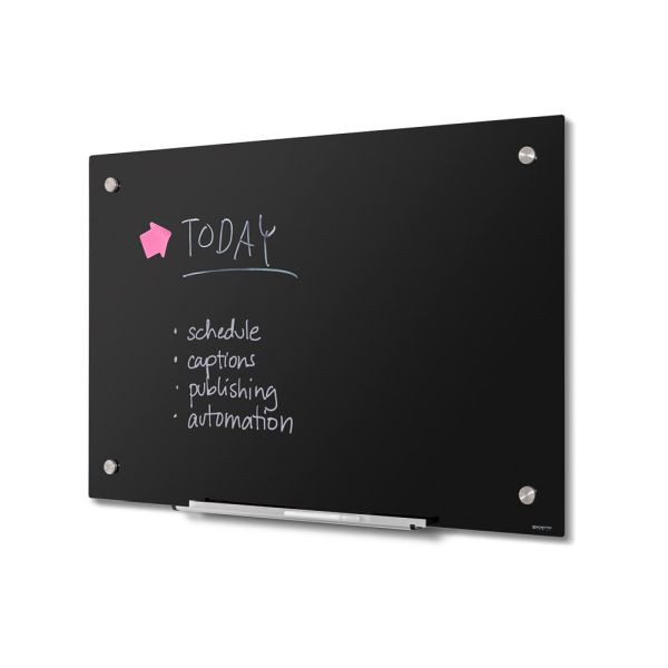 Showdown Displays Scritto Glasboard Schwarz 90 x 60 cm, WBNGBBL90x60