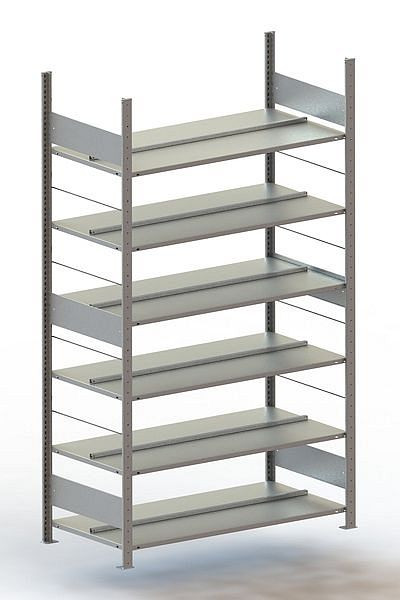 Meta Büro Steckregal Compact GR 2200x1250x600 mm, RAL 7035, Bodenanzahl: 6, 20083188