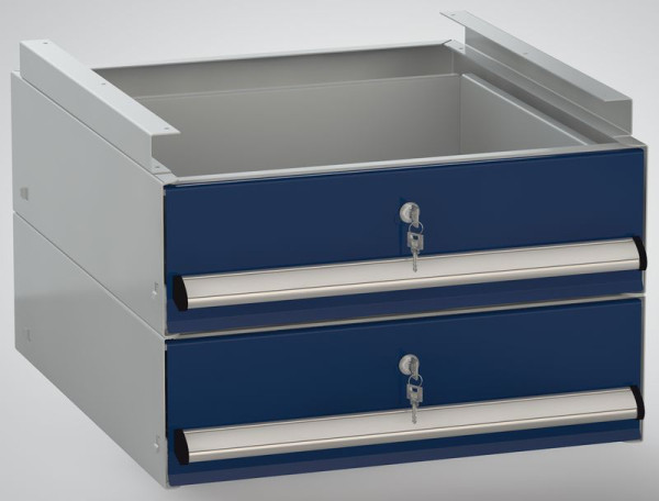 KLW Metallschublade mit Aufhängerahmen, Fronthöhe 150 mm, verschließbar, ES-BEA-150ES-APP