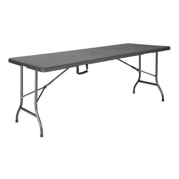Bolero Rattan Rechteckiger Klapptisch Schwarz 6ft, GR770