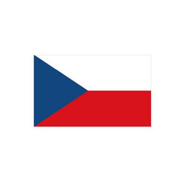 Stein HGS Länderflagge Tschechien, 400 x 150 cm (Hochformat), mit Kunststoff-Karabiner, FlagTop 160 g/m², für Fahnenmasten ab 8 m, mit Hohlsaum für Ø 4 cm Ausleger, 27759
