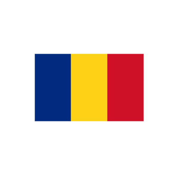 Stein HGS Länderflagge Rumänien, 60 x 90 cm (Querformat), mit Seil und Schlaufe, FlagTop 160 g/m², für Fahnenmasten 6 m, ohne Hohlsaum, 27453