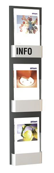 Kerkmann Wandmagazin First, B 260 x T 65 x H 1200 mm, anthrazit/silber, 43659414