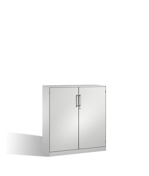 C+P Flügeltürenschrank Asisto, H1310xB1200xT435mm, Farbe: Lichtgrau, Bügelgriff, 3 OH, 141031-000 S10002