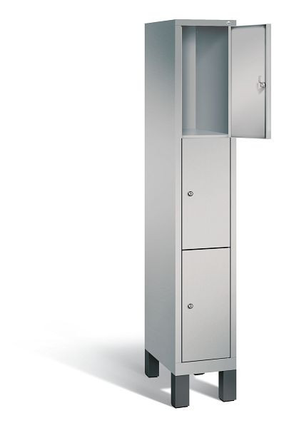 C+P Schließfachschrank Evolo, H1850xB320xT500mm, Farbe: Weißaluminium, 48010-103 S10009