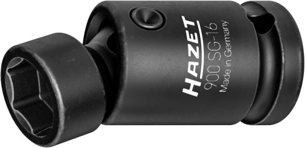 Hazet Schlag-, Maschinenschrauber Gelenk-Steckschlüsseleinsatz, 1/2 Zoll (12,5 mm) Vierkant, Außen Sechskant-Tractionsprofil, SW 16 mm, 900SG-16