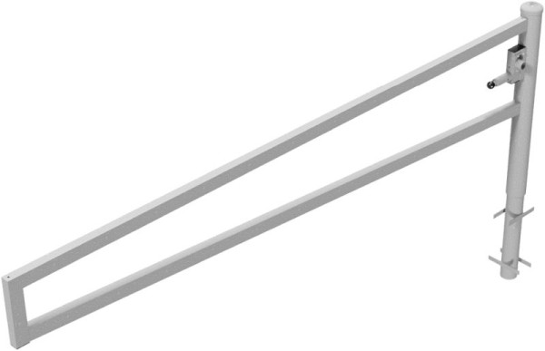 Schake Drehbare Wegesperre, zum Einbetonieren, feuerverzinkt, Gesamtbreite: 3000 mm, mit Dreikantverschluss, 4013_30F