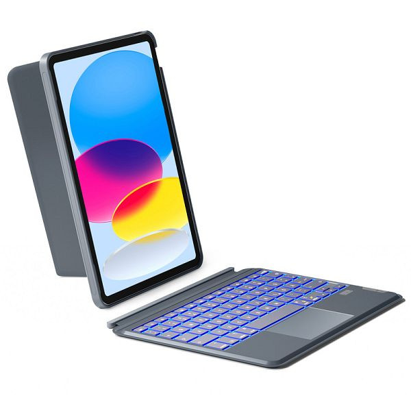 inateck Abnehmbare iPad Tastatur für das iPad 11" 11 Gen (A16 2025), iPad 10.9" 10 Gen (2022), KB04112_gray
