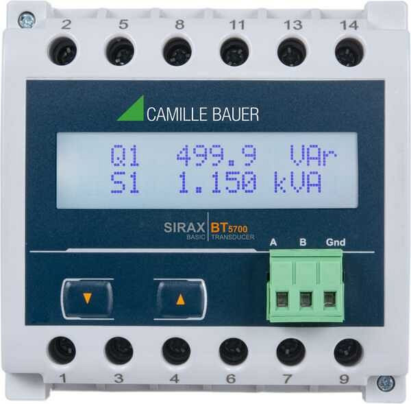 Gossen Metrawatt Multifunktionale Leistungsanzeiger programmierbar für Strom, Spannung, Wirk-, Blind- und Scheinleistung, SIRAX BT5700, 175275