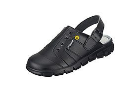 ABEBA ESD-Berufsschuhe Dynamic Clog schwarz ESD, OB, Fersenriemen feststehend, verstellbar, Mikrofaser, 37361-37