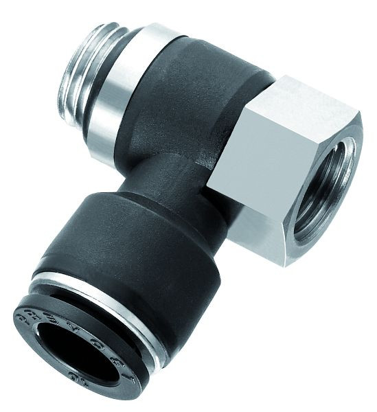 Prevost Winkel-Schwenkverschraubung mit zylindrischem Innengewinde - RPB FG, IG BSPP= G 1/8, für Schlauch mit Außen-Ø= 4 mm, VE: 10 Stück, RPB FG0400