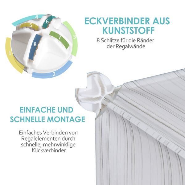 HOMCOM Schuhschrank Regal mit Aufbewahrungsboxen Kleiderschrank Weiß Grau, 831-178