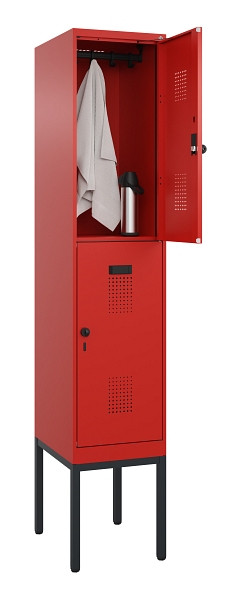 C+P Doppelstock-Spind Evolo PLUS, Gestell, 2 Fächer, 2120x400x500mm, 3020/3020, Drehriegel, 0493307-12 S10025