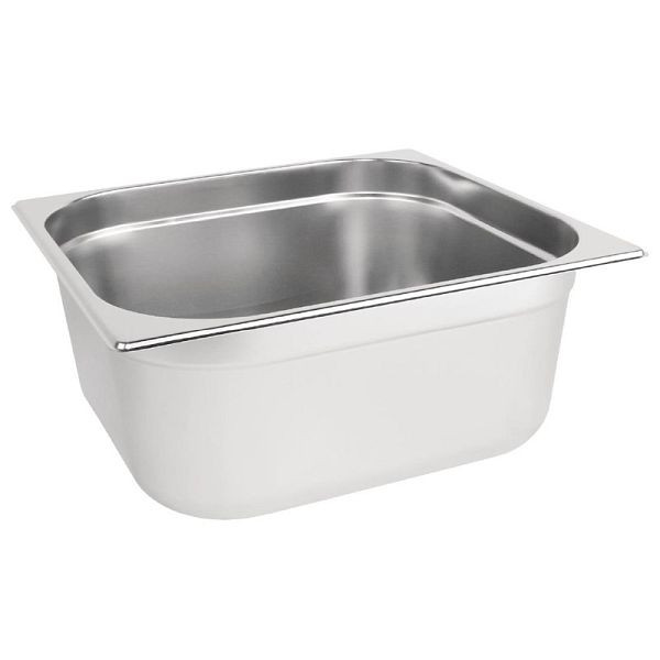 Vogue GN-Behälter Edelstahl 15cm GN2/3, Gastronormgrößen für maximale Kapazität, K814