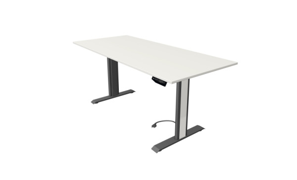 Kerkmann Steh-/Sitztisch Move 1 advance 180 x 80 cm Gestell anthrazit, Tischplatte weiß, 10251010