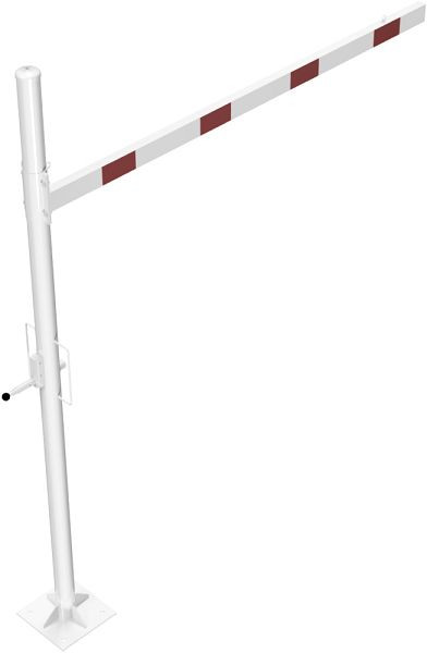 Schake Höhenbegrenzer dreh- und abschließbar 2500 mm zum Aufdübeln, mit Vorhangschloss Standpfosten Ø 89mm, 417_251VBP