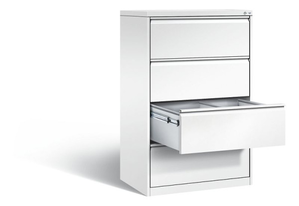C+P Hängeregistraturschrank Acurado, H1357xB787xT590mm, Farbe: Verkehrsweiß, Griffleiste, 12934-312 S10199