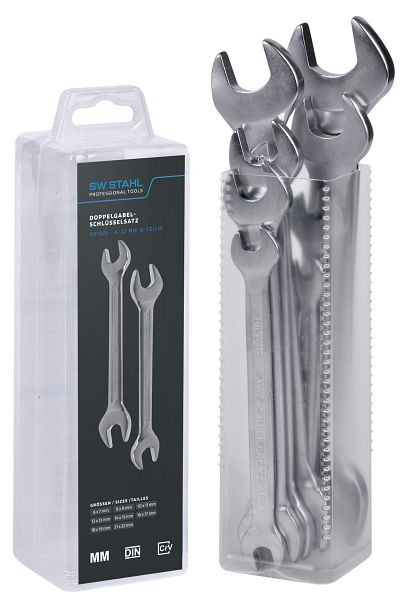 SW-Stahl Doppelgabelschlüsselsatz, 6-22 mm, 8-teilig, 00150L