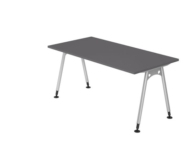 Hammerbacher Schreibtisch A-Fuß 160x80cm Graphit, VAS16/G/S