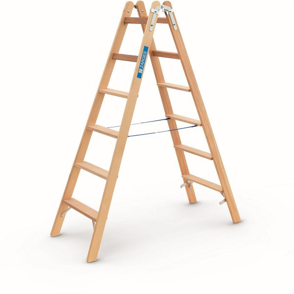 ZARGES Crestastep B - Holz-Stufenleiter 2 x 6 Stufen, 40027