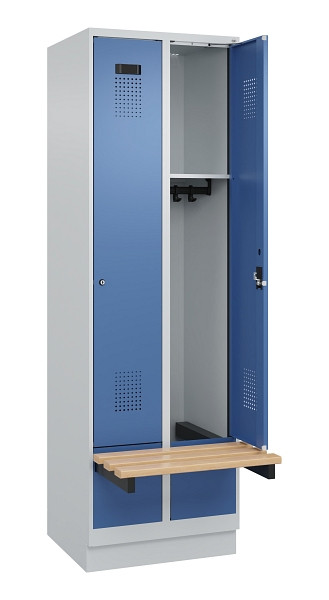C+P Spind Evolo PLUS, 2 Abteil, 1950x600x815mm, 7035/5023, Zylinderschloss, 049040-20 S10035