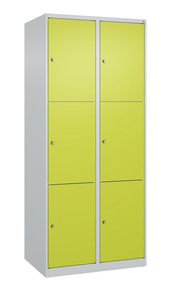 C+P Schließfachschrank Classic PLUS, 2 Abteile mit je 3 Fächern, 1850x800x500mm, 7035/0024, 080000-223 S10009