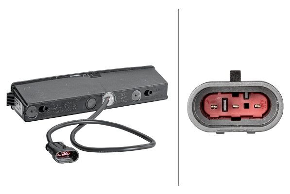 HELLA LED-Tagfahrleuchte, LEDayLine, 12V, gerade, SAE/ECE-R10/E1 5097/ECE-R7/ECE-R87/E1 2578, LED-Lichtfarbe: weiß, 500mm, AMP, links, 2PT 010 043-011