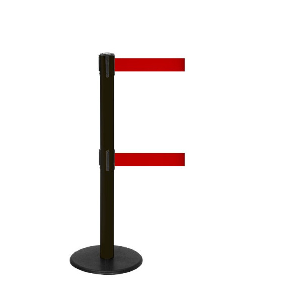 Stein HGS Personenleitsystem -P-Line Duo-, schwarz, rot, mit Gurtendstück (Standard), Gurtlänge: 2 x 2,3 m, 36401-0202