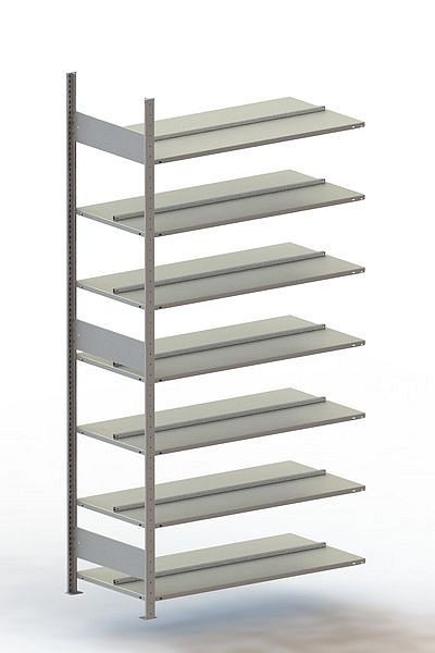 Meta S3 Büro Steckregal Compact AR 2500x1250x600 mm, verzinkt, Bodenanzahl: 7, 200177373