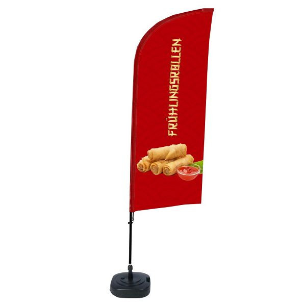 Showdown Displays Beachflag Alu Wind Komplett-Set Frühlingsrollen Deutsch ECO, BFAW310-WT21-I98ECO