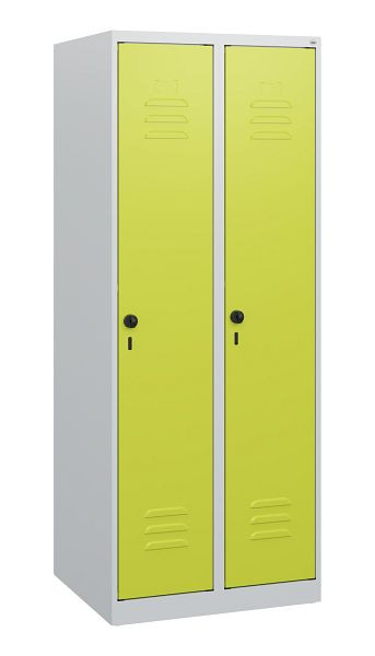 C+P Umkleidespind Classic PLUS, 2 Abteile, 1530x600x500mm, 7035/0024, Drehriegel, 0800005-20 S10010