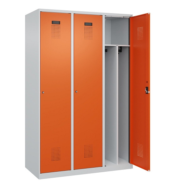 C+P Spind Evolo PLUS, 3 Abteile, 1850x1200x500mm, 7035/2004, Verschluss Zylinderschloss, 049000-32F S10029
