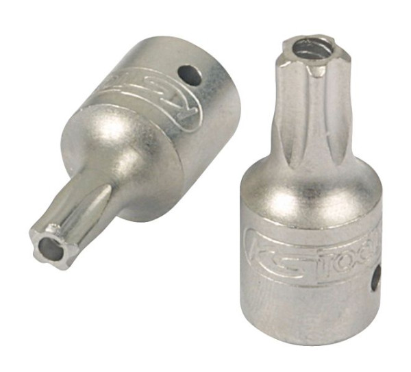 KS Tools 1/4" Bit-Stecknuss, Fünfstern mit Stirnlochbohrung, TS10, 911.1471