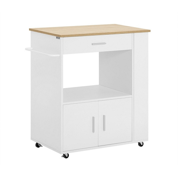 SoBuy Küchenwagen mit einer Schublade Weiß 82x46x88 cm, Funktional, FKW113-WN