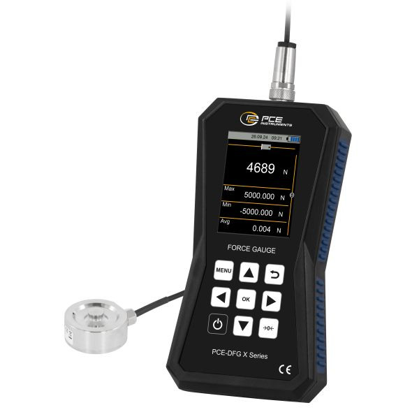 PCE Instruments Kraftmessgerät mit externer Druckmessdose bis 5000 N, PCE-DFG 5K XF