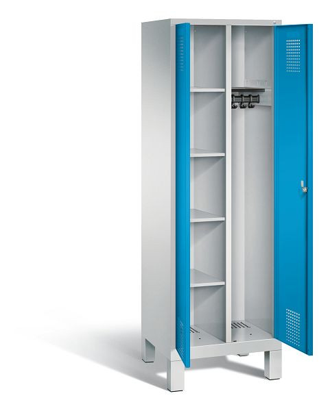 C+P Putzmittel-Spind Evolo, H1850xB610xT500mm, Farbe: Lichtgrau / Lichtblau, 48060-20 S10067