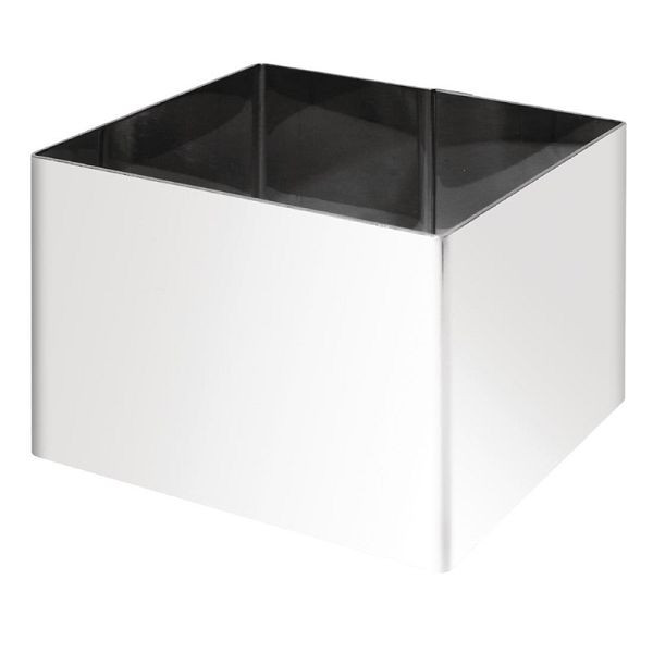 Vogue quadratischer Moussering 8cm extra tief, für ansprechend angerichtete Speisen, CF167