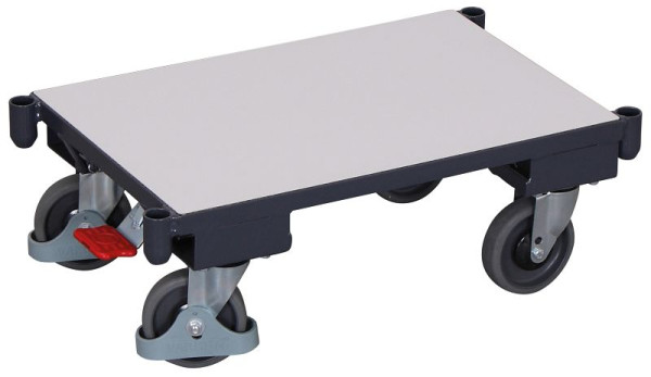 VARIOfit ESD Euro-System-Roller mit Boden und Eckhülsen, Ladefläche: 610 x 415 mm, sw-410.092