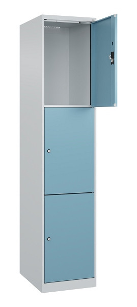 C+P Schließfachschrank Evolo PLUS, 3 Fächer, 1850x400x500mm, 7035/0010, 049000-123 S10009
