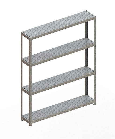 Meta SPEED - RACK Regal 2470x2000x400 mm mit Stahlpaneelen, verzinkt, Bodenanzahl: 4, 20087024