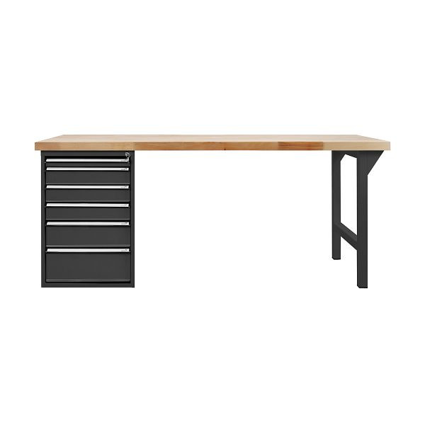 ADB "CONVEX" Werkbank mit Schubladenbox 6 Schubladen 2000 (anthrazit), 42679