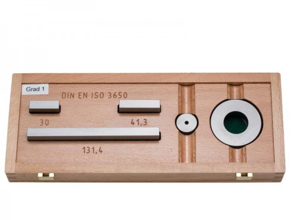 HELIOS PREISSER Endmaßprüfsatz, für Messschieber, GG 1, mit Ring, 6-teilig, 633836