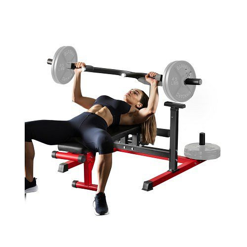 VEVOR Brustpresse, 204 kg belastbares Bankdrückset, verstellbare Schrägbank mit konvergierenden Armen, Heim-Fitnessgerät, XBTJJWTSXTJSME6SYV0