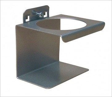 ADB Runddosenhalter, 1-fach, Maße BxØ: 100 mm x 70 mm, Farbe: alu, RAL 9006, 23175