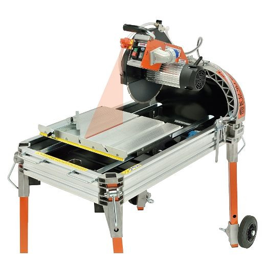 ELMAG Steintrennmaschine ELITE 80S-D (400 Volt) - SET, inkl. DiaProfi-UNI-Diamantscheibe Ø350mm inkl. Laserschnittanzeige und 2-Radsatz, 61141