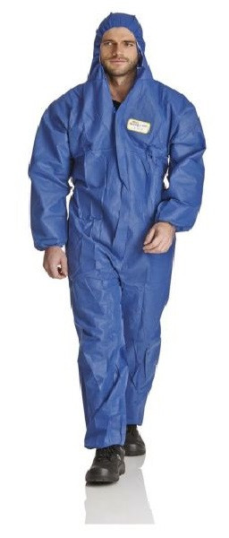 ProSafe SMS-Einweg-Overall, Kapuze, Arm-, Bein- und Taillengummi, blau, Größe 2XL, VE: 50 Stück, SMSB-2XL